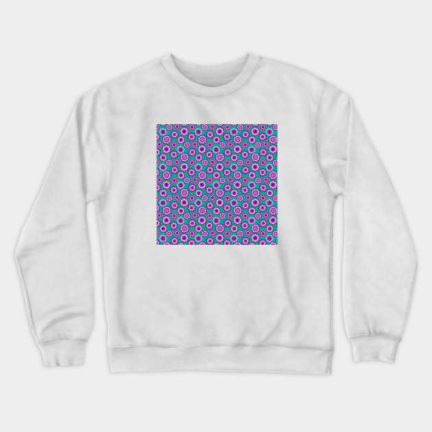 Purple Floral Design Crewneck Sweatshirt by FloralPatterns